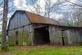 Rustic Old Barn in the Woods Ã¢â¬â Virginia, USA Royalty Free Stock Photo